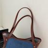 DenimTote Bag Women Fashion Shoulder Bag Casual Daily Use Structured Handbag