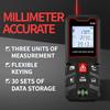 40m-100m Portable Laser Distance Meter Professional Laser Rangefinder Handheld Measuring Distance Area Volume Tool