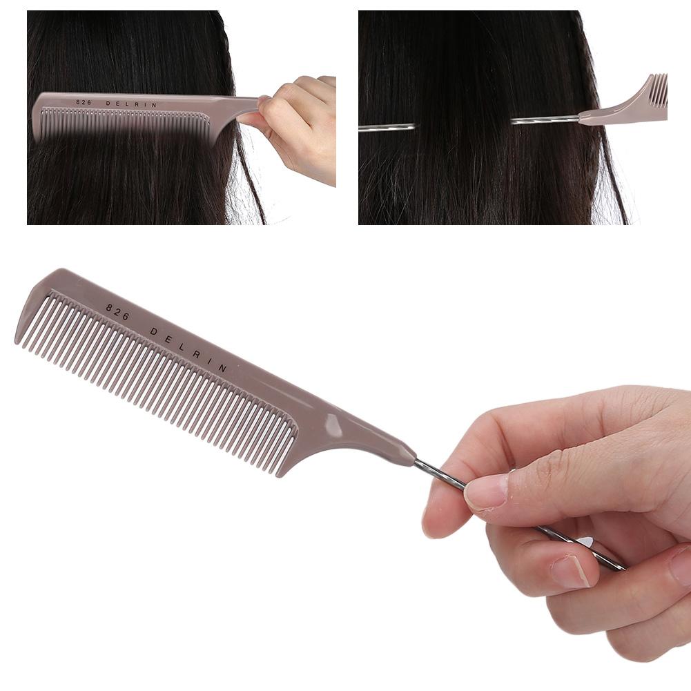 Strähnchenkamm Spiralspießkamm Rattenschwanzkamm Haarstylingkamm für Zuhause Salon Grau
