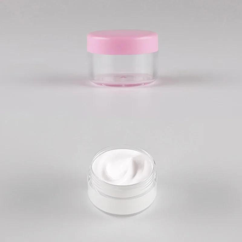 3/5/10/15/20g Cosmetic Jars 20/35pcs Black Small Plastic Makeup Pot Jar Pink Refillable Transparent Sample Bottles for Lip Blam