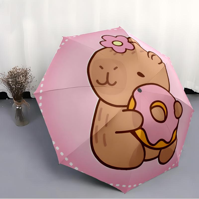 1pc Capybara Umbrella, Sun Protection, And UV Shielding. It Has Eight Sturdy Ribs for Outdoor Use And Perfect As a Holiday Gift
