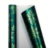1 Roll Elegant Green & Golden Snowflake & Pine Leaf Wrapping Paper - Large Luxury Winter Gift Wrap Roll for Christmas