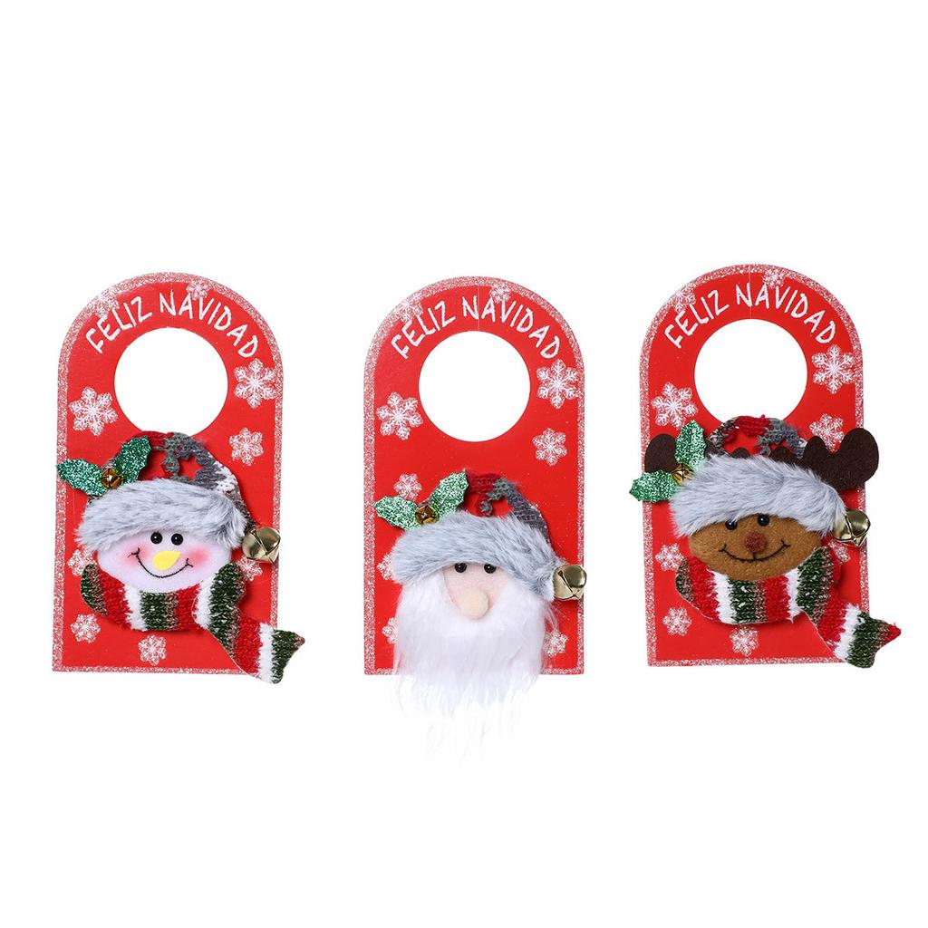 Christmas KT Board Doll Doorknob Hanging Christmas Pendant Hotel Shopping Mall Home Christmas Decorations