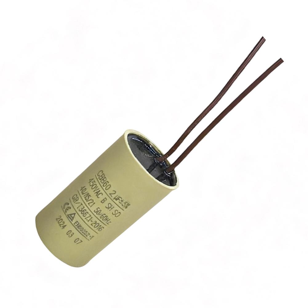 2uF Capacitor CBB60 for Circulating Water Pumps and Hanging Fireplace Motors Compatible with Single Phase 50Hz and 60Hz Systems