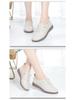 Soft Leather Mom Shoes: Autumn Comfort Deep Mouth Slip-Ons for Middle-Aged & Elderly Women with Soft Sole & Upper