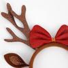 Adorable Christmas Antler Headband Cute Plush Party Decoration With Sequins