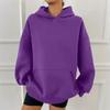 Women's Fashion Casual Solid Color Pocket Long Sleeve Hoodie
