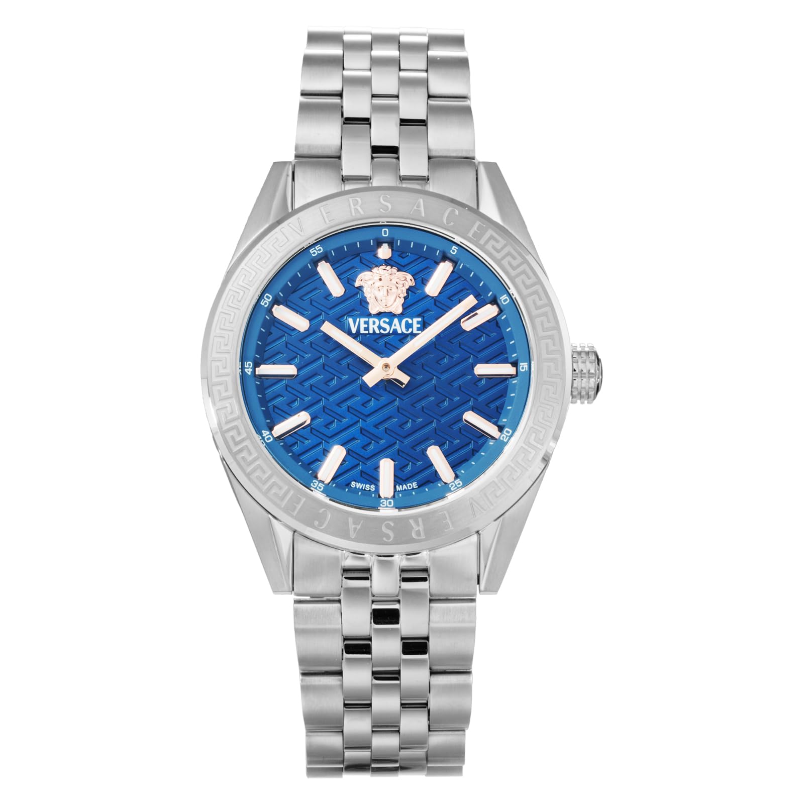 

VE8I00324 Silver Watch [Versace] V-Code Women s [Used] синій