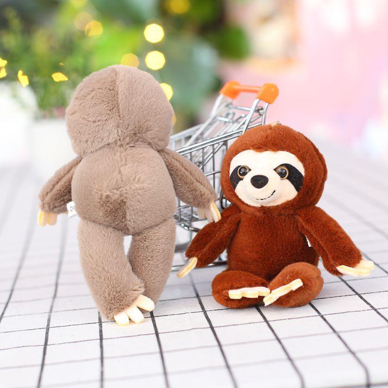 Long-armed Little Sloth Pendant Plush Doll Couple Backpack Hanging Keychain Doll Cute Mini Doll