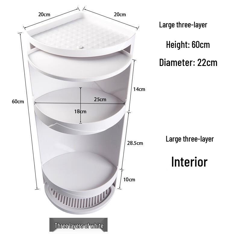 

GOWKE Rotating Triangular Wall-Mounted Kitchen Storage Rack