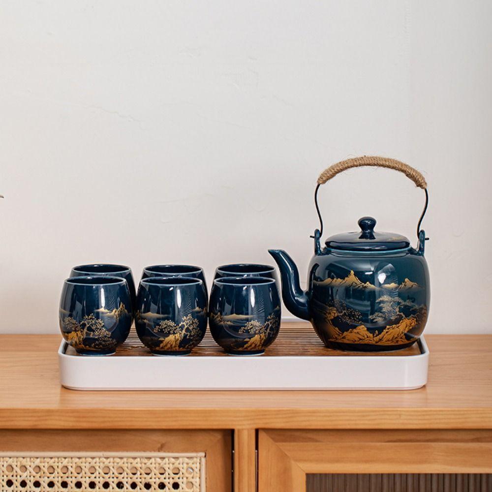 2pcs Elegant Japanese-style Ceramic Teacup with Glaze 180ml Simple Master Mug Smooth Surface Retro Kung Fu Tea Cup Tea Room