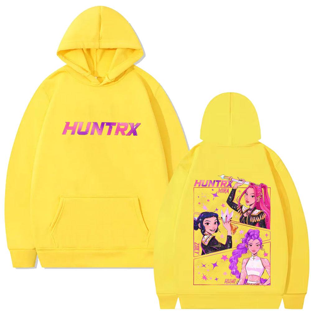 Movie KPop Demon Hunters Hoodie Rumi Mira Zoey Graphic Sweatshirt Men's Women's Fashion Oversized Fleece Pullover