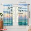 2pcs 2D Flat Printing Drapes God Refuge Strength Ocean Polyester Without Electricity Holiday Decorations for Holiday