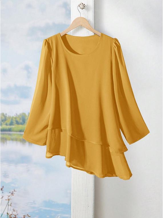 Available 2025: Versatile Summer Elegant Long Sleeve Chiffon Shirt