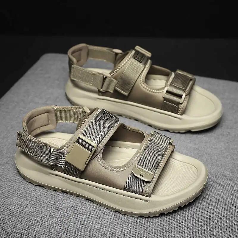 Fashion Lightweight Round Nose Men Trends Shower Slippers Shoes Cute Sandals Sneakers Sports Saoatenis Outings Comfortable Sheos