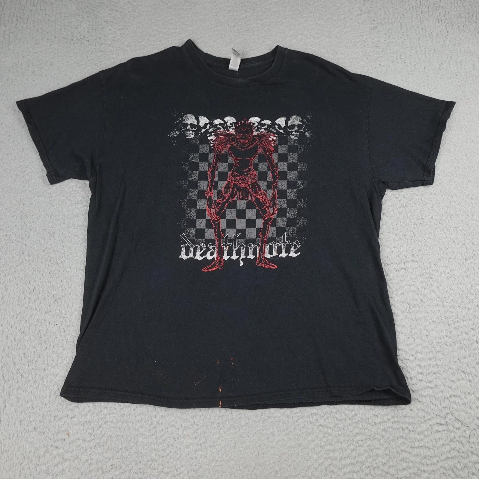 

Vintage Death Note Ryuk Shirt Mens XL Black Anime Graphic Skulls Shinigami Tee 4XL