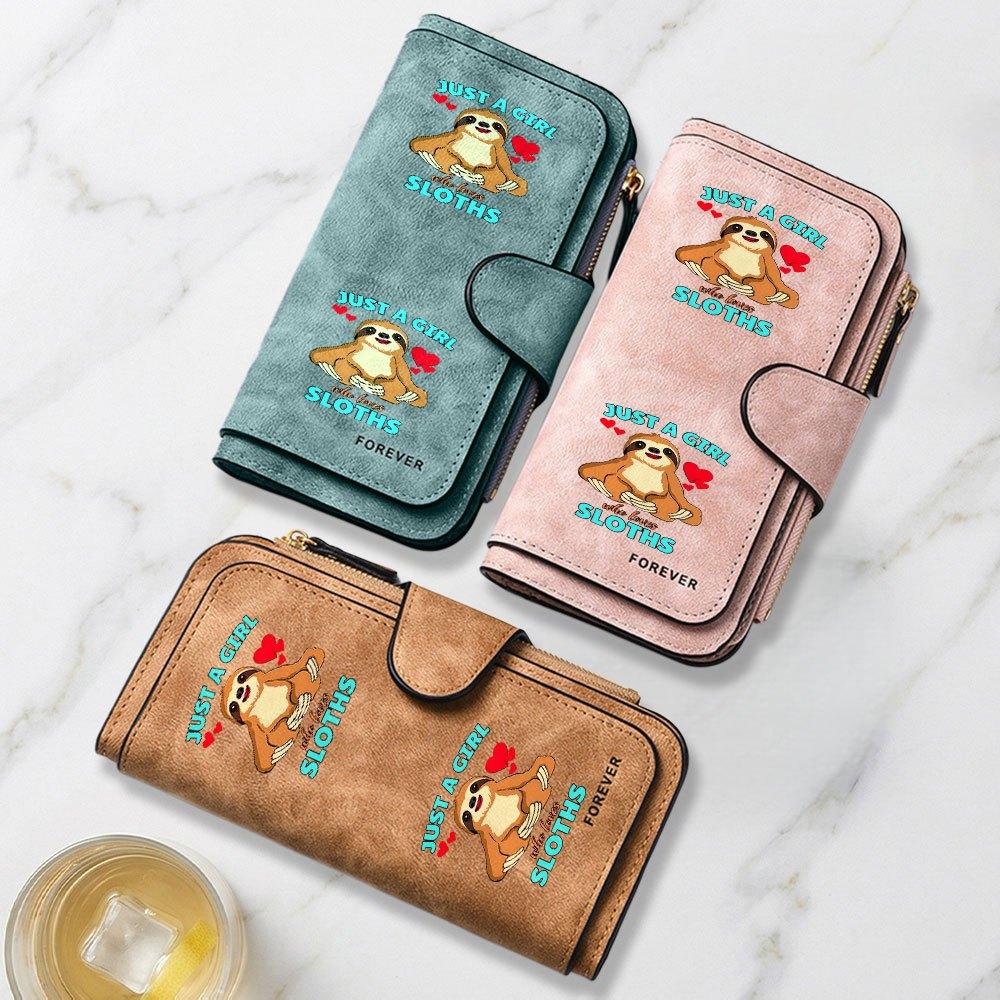 Fashionable Long Wallet with Adorable Sloth Illustration Print Design That Catches the Eye Multifunctional Portable and Secure Coin Purse with Enough