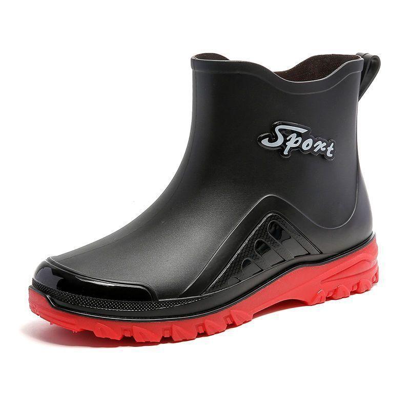 Fashion short rain shoes men's high-end construction ultra-light non-slip waterproof wear-resistant