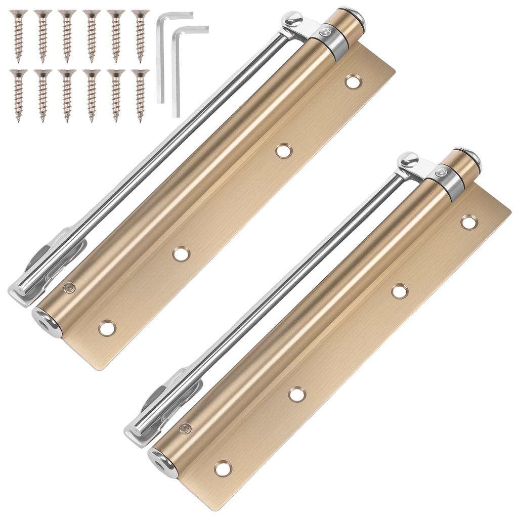 2 Stück Edelstahl Automatischer Türschließer 4 Einstellbare Schließgeschwindigkeiten Tür Selbstschließendes Scharnier Vielseitig für Heim- & Gewerbenutzung