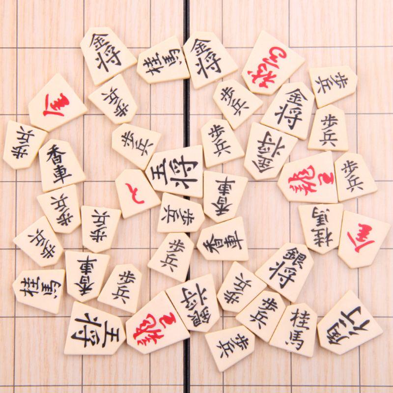 Conjunto de shogi dobrável magnético dobrável em caixa portátil xadrez japonês crianças suprimentos de jogo
