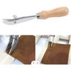 Wood Handle Leather Edging Creaser Tool Adjustable Leather Scriber Tool Leather Working Tool for Leather Craft Stitching