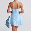 Women's Fashionable Print Round Neck Loose Short Sleeved Pocket Pullover Dress