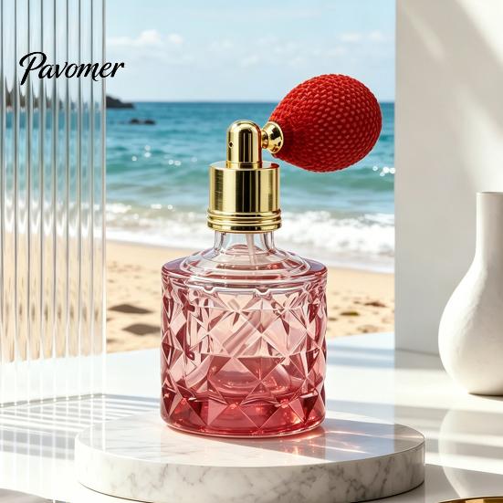 Taschenparfümflasche 10ML Vintage Airbag Parfümflasche, Tragbarer nachfüllbarer Glasleerer Zerstäuber Spray für Reisebehälter