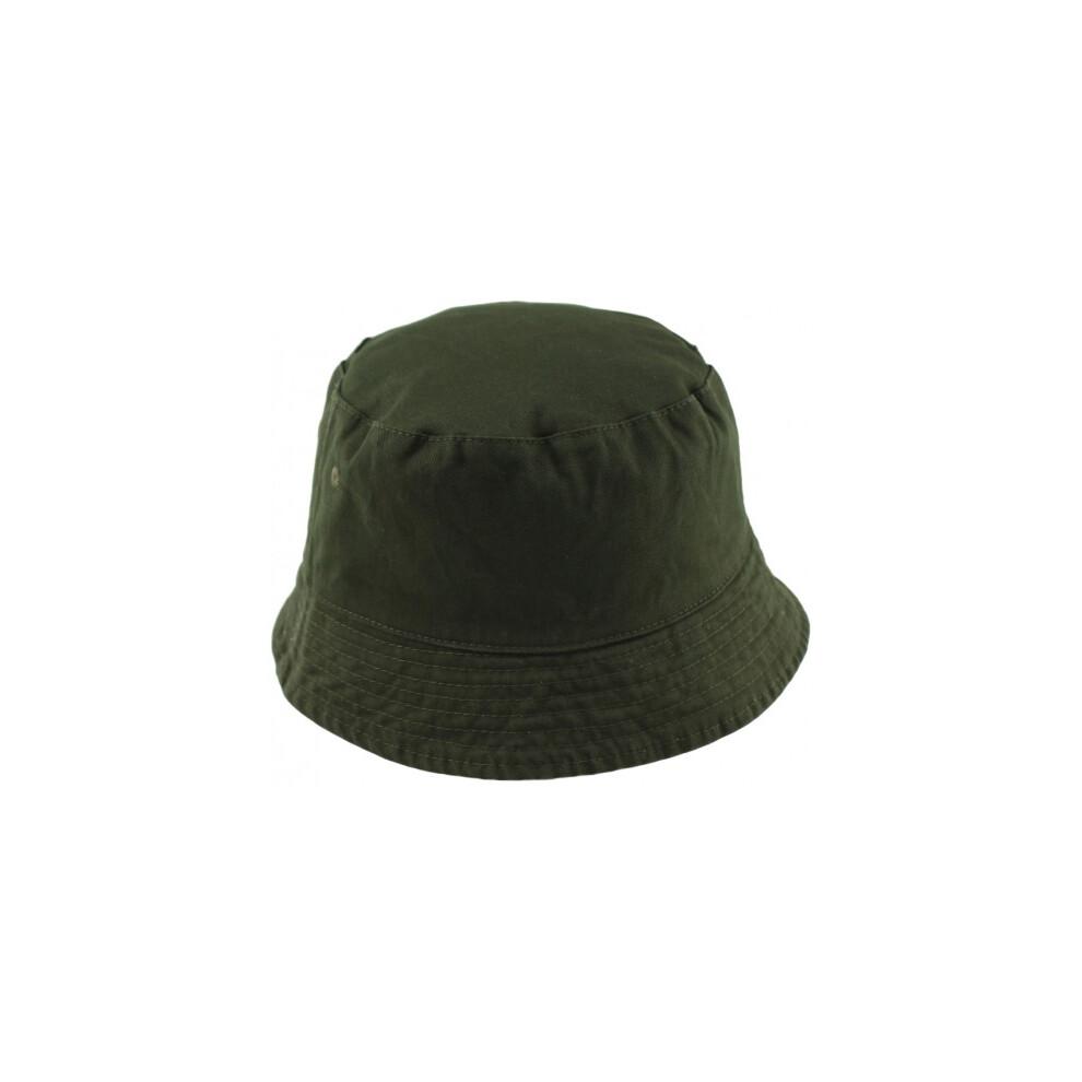 (Navy/Khaki, L) Tom Franks Mens Reversible Cotton Bucket Sun Hat