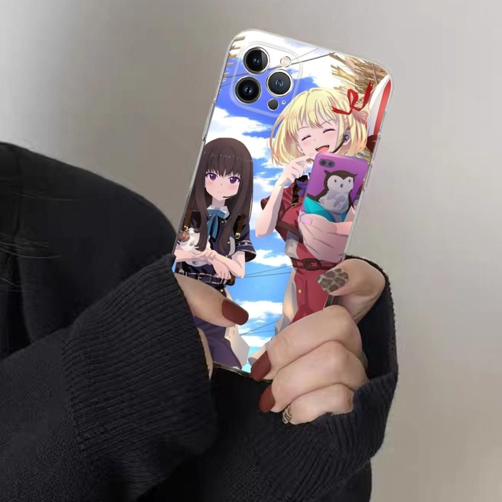 Anime Lycoris R-Recoil Phone Case for iPhone 15 8 7 6 6S Plus X SE 2020 XR XS 14 11 12 13 Mini Pro Max Mobile Case