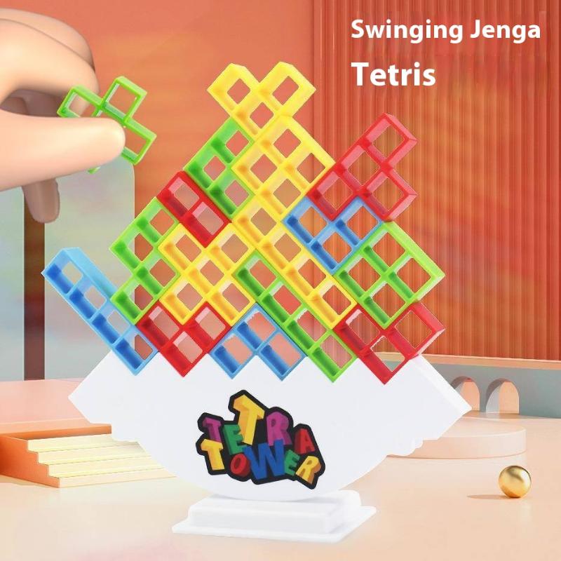 1 Set Puzzle Board Assembly Bricks Educational Toys Tetra Tower Balance Game Stacking Building Blocks For Children