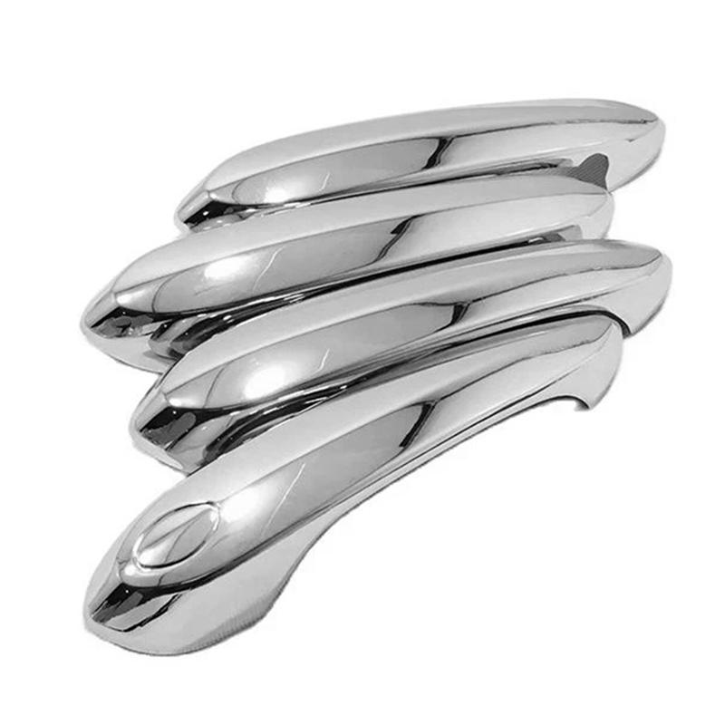 4PCS Silver Door Handle Cover Trim For BMW X3/X4/X5/X6/X7/M5/3/5/6/ G01 G02 G05 G06 G07 Puller Handles Sticker