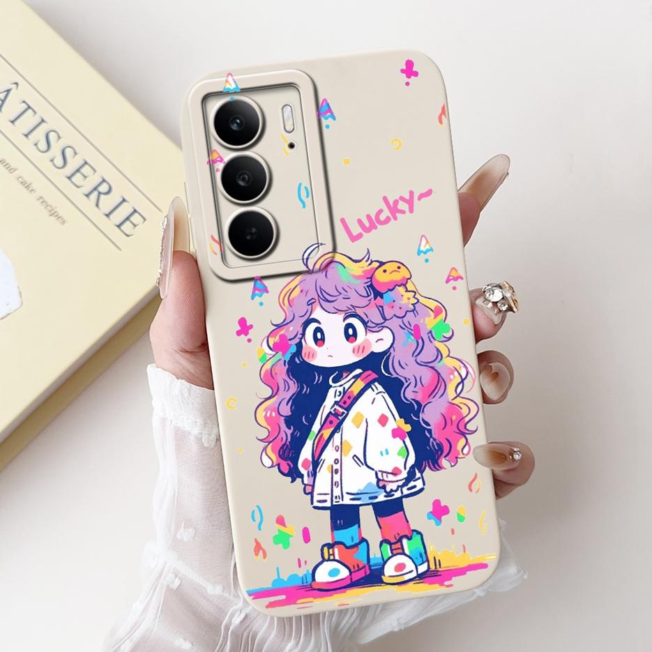 For Realme C75 4G Case Cute Cartoon Luxury Candy Painted Cover Shockproof Soft TPU Phone Case For Realme C75 C 75 RealmeC75 Bags