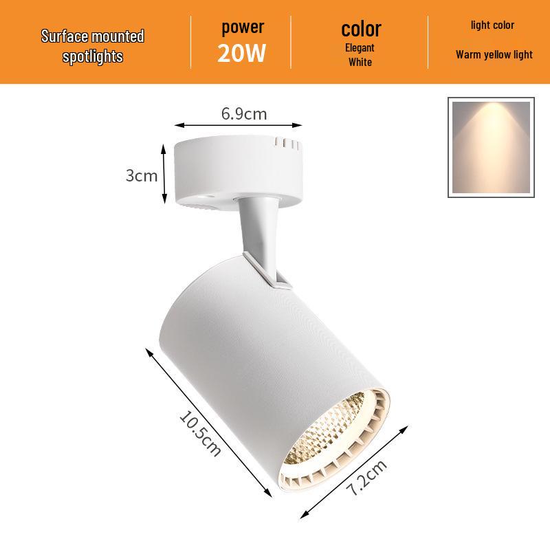 Adjustable COB Spotlight | Super Bright, Surface Mounted Downlight for Home & Commercial Use