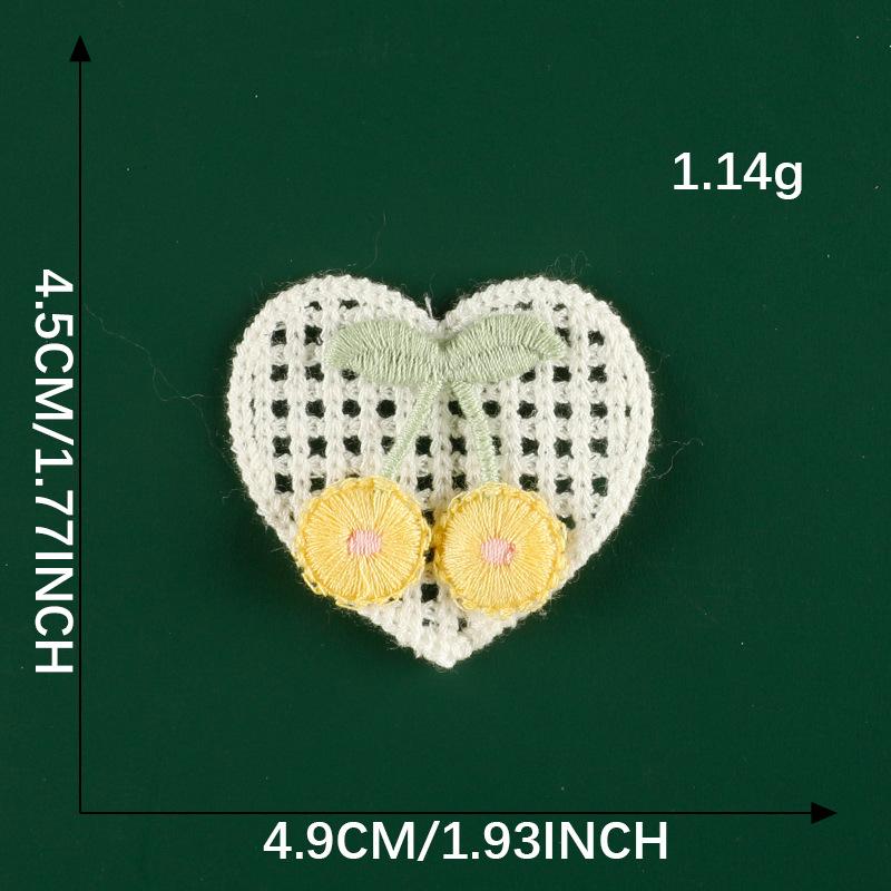 Original Embroidery Label Hair Accessories Accessories Cherry Lace Embroidery Sticker Diy Patch Clothing Accessories Cloth Label Cloth Sticker
