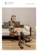 Knight Vintage Fleece-Lined Knee-High Western Cowboy Buckle Boots 2024 Autumn/Winter Collection with Chunky Heels