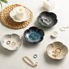 Ceramic Plate Jewelry Plate Jewelry Tray Tray Home Flavor Plate Restaurant Dip Saucer Creative Flower Shape Candle Holder Candle Holder