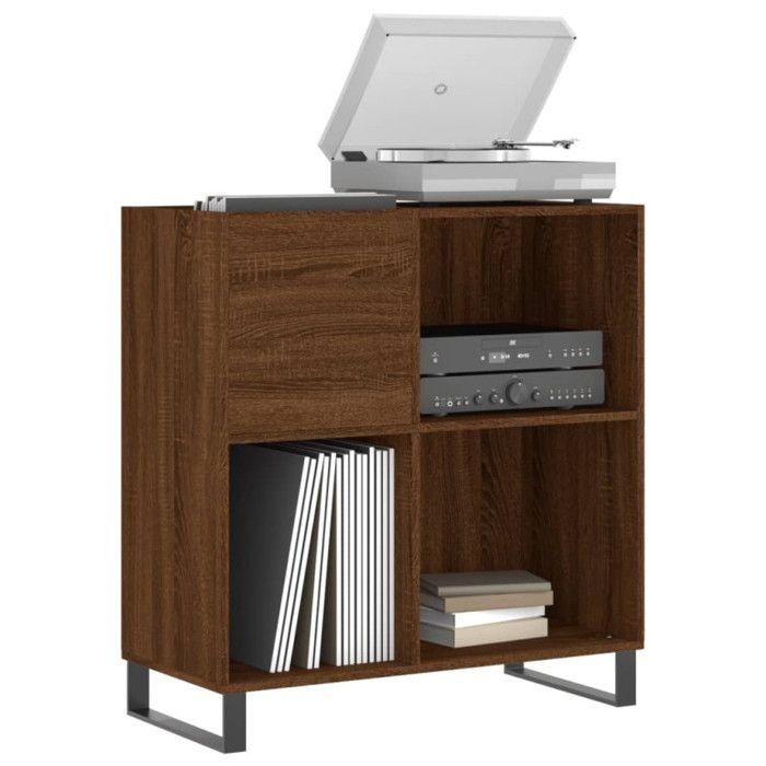 VidaXL Record Cabinet Brown Oak 84.5x38x89 Cm Engineered Wood 831787