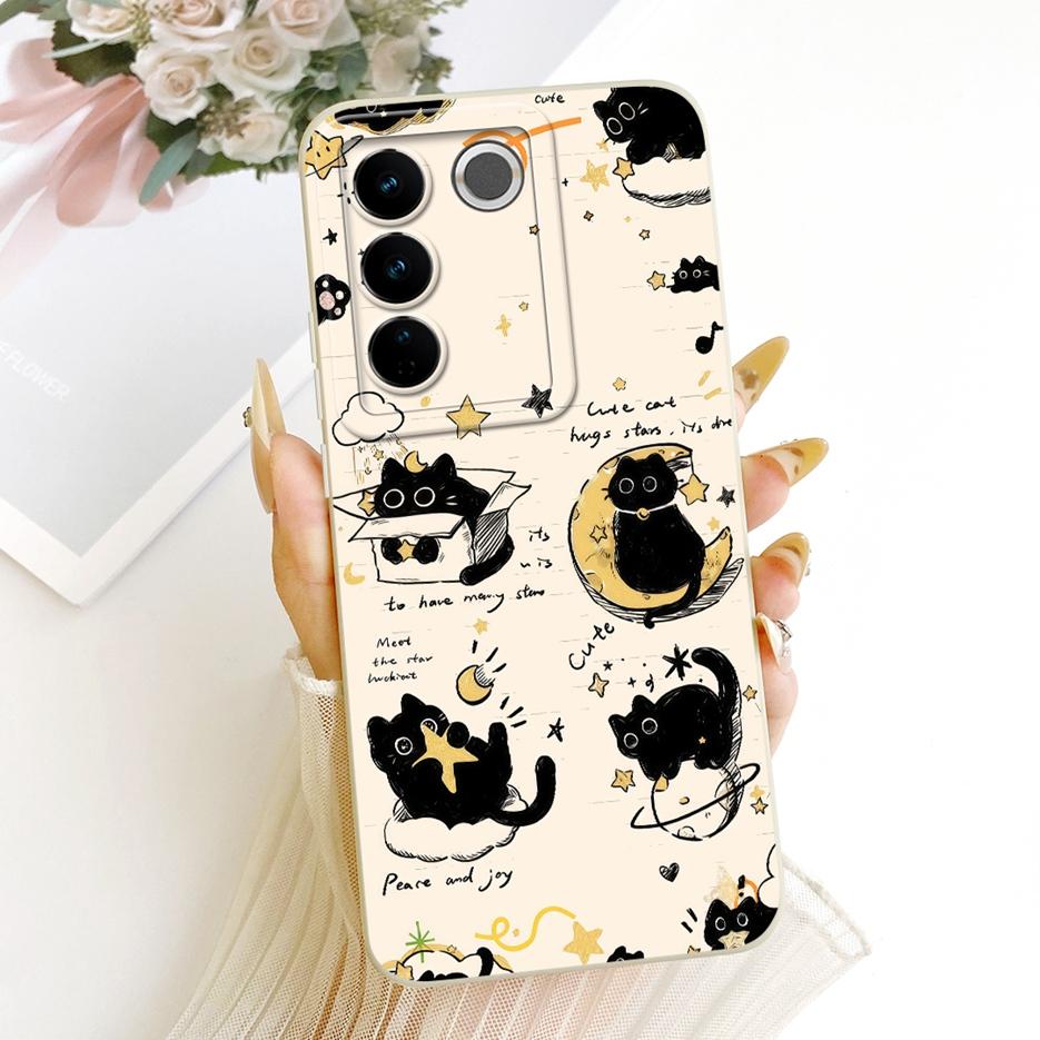 For Vivo V27 Pro Case V2230 Cool Owl Dragon Painted Cover Shockproof Soft TPU Phone Case For Vivo V27e V 27 e VivoV27 Pro Fundas