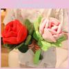 Rose Flower Plush Decor With Feather Cotton Filling For Wedding And Party Decor