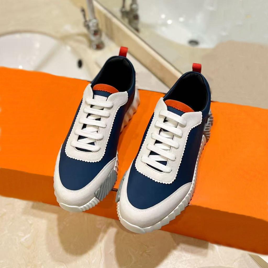 New Men's Running Shoes Luxury Women's Casual Shoes Leather Brand Fashion Brands Comfortable Lace-up Sneakers