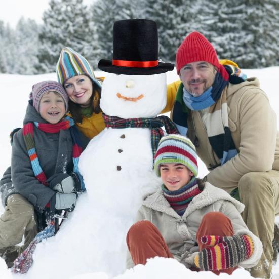 Christmas Snowman Hat Kit Large Snowman Top Hat Felt Carrot Nose Xmas Tree Topper
