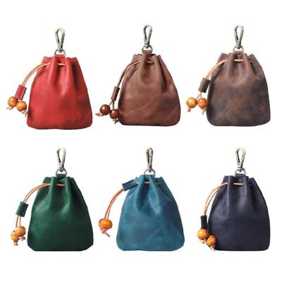 Medieval Belt Pouches Renaissance Accessories Leather Drawstring Pouch