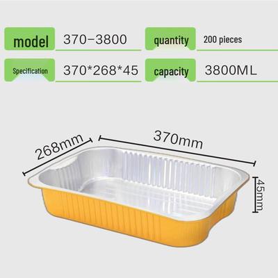 ZISIZ Gold Aluminum Foil Food Container