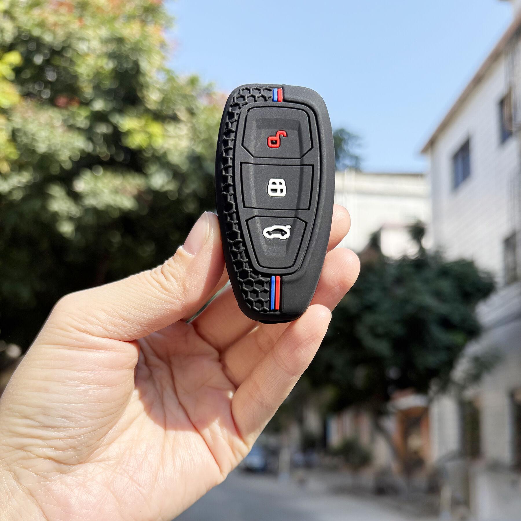 Брелок Чехол для ключей Для Mazda Для Ford Focus Mk3 Kuga Ecosport Mondeo 4 Fiesta Tourneo Transit Ranger Bmax Kuga Чехол Держатель для ключей Q27842QQ- gray