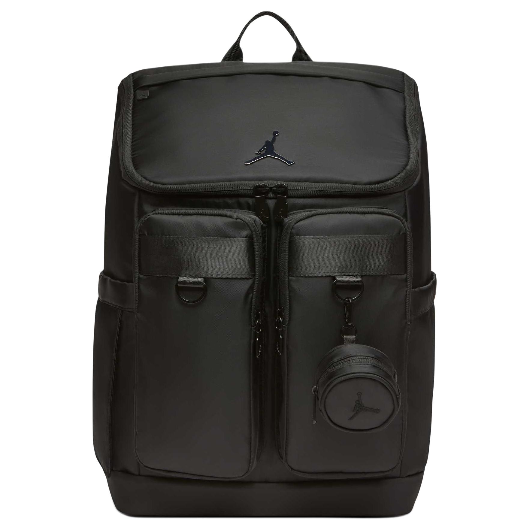 Jordan 25L Classic Logo Practical Durable Polyester Backpack Men Backpacks Black IR8414-010 Black