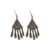 Ethnic style flower fringed earrings niche and versatile Chinese style earrings temperament light luxury high-end earrings women