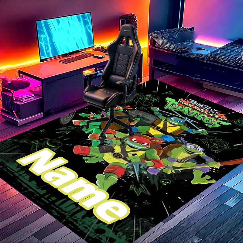 Custom Name Personalized Gamer Print Carpet, Versatile Home Decor Rug, for Playroom, Apartment, Balcony, Entryway, Hallway Gift
