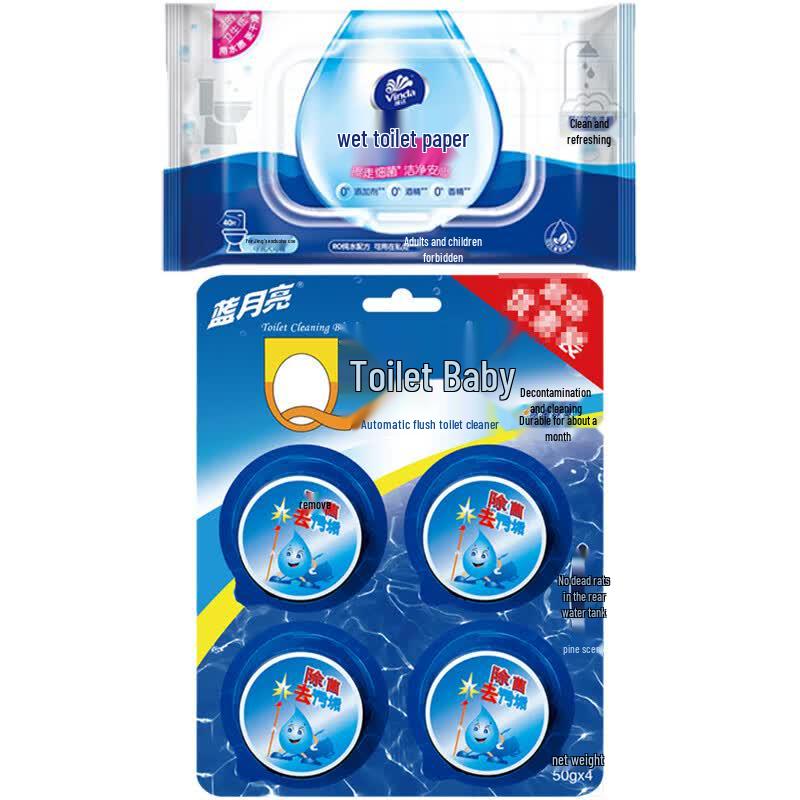 Vinda Flushable Wet Wipes & Toilet Cleaner Bundle