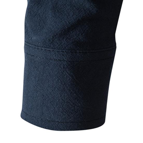 Men Shirt Thin Unfading Comfy Classic Pure Color Handsome Casual Yoga T-shirt for Office