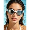 Adult Universal Small Frame Waterproof and Anti-Fog Electroplated Silver Swimming Goggles2